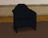 {S}Blk~Suede~Pose~Chair