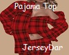 Pajama Top Red Plaid