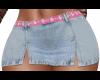 Jean Skirt W Pink Belt