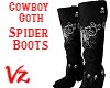 Cowboy Boots Spider Goth