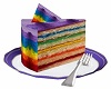 Rainbow Cake Slice