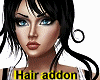hair addon curls - black