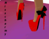 red w/black bow shoe's