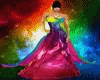 Rainbow Evening Gown
