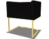 Black Chair w/ Gold Legs