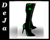 Kiss boots black green