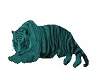teal pose tiger
