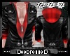 leather jacket-red hood