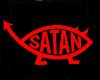 satan fish sticker