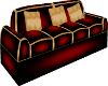 (AL)Luxury RedNGold Sofa
