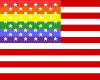 Rainbow USA flag