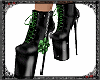Black Chained Green Bow