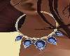 Saphire Gold Earrings