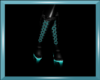 Black boots/teal