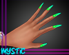 2-Tone Nail Lime/Seafoam