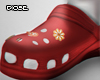 D| Red Crocs F