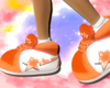 orange bape slippers