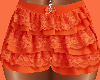Orange Ruffle Shorts