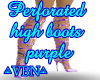 Purple high boots sexy