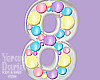 Birthday numbers Eight