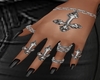 Goth Black Nails & Rings