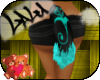 ~L~Aqua Floral Lynx Tail