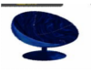 blue round chair