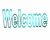welcome teal sign