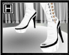 -H- PVC white boots