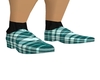 Teal Plaid Male Shoes v2