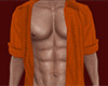 Orange Knit Open Shirt M