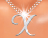 Necklace Letter X Female