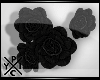 [X] Hair Flowers | Black