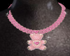 VDay pink teddy chain