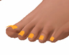 UC orange nail bare feet