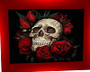 Red rose skull picture