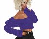 PurpleOffShoulderSweater