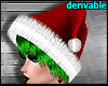 3D| Green hair x-mas hat