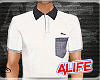 A| White Polo Shirt