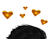 Orange Floating Hearts