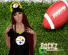 Steelers Hat w/Red Hair