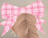 Pink plaid bow