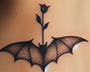 Rk| Tattoo Bat rose ches