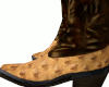 Tan Ostrich Cowboy Boots