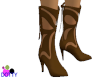 sleek brown cowgirl boot