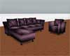 Purple rose couch w pose