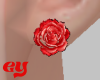 ey red rose earings