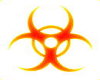 Orange Biohazard Sign