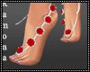 Flowers Feet Red