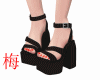 梅 black heels